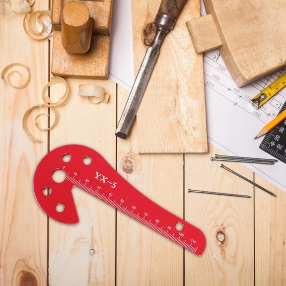UPGRATOR Woodworking Scriber in Red for Precise 45 and 90 Degree Wood Marking and Layout