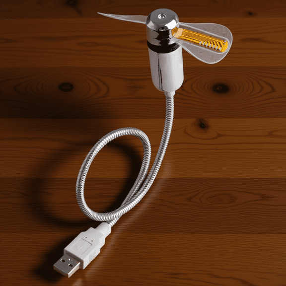 UPGRATOR computer fans USB Flexible Fan Chrome Air Blower for Home Office 1Set Back to School
