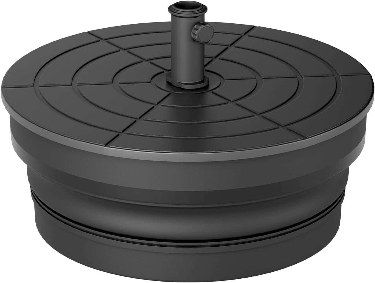 UPHYB 110lbs Outdoor Umbrella Base, Foldable Weighted Patio Umbrella Stands, HDPE Umbrella Base Suitable with 1.26''-1.89'' Pole Sizes, Heavy Duty water sand Base for Patio, Garden, Balcony