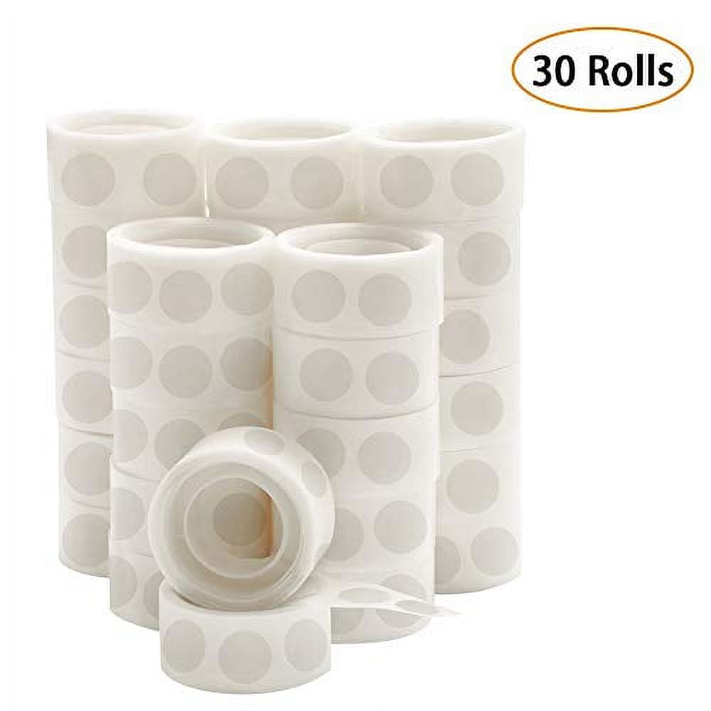UPINS 3000 Pcs Point Dots Balloon Glue Removable Adhesive Point Tape, 30 Rolls Double Sided Dots Stickers for Craft Wedding Decoration