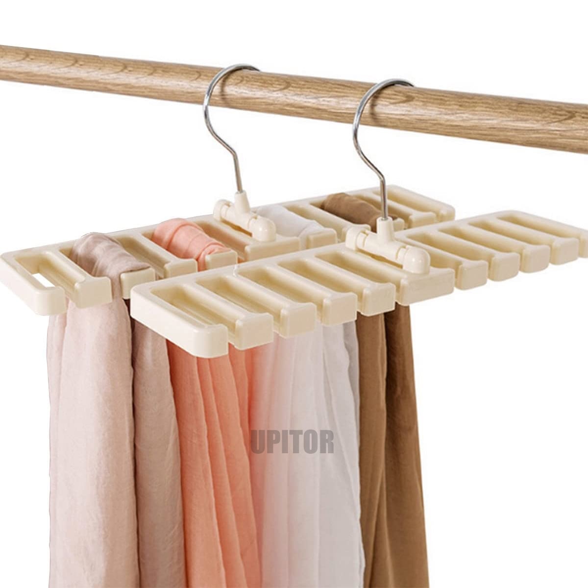 Te Racks UPITOR 2 PCS Belts Rack Tie Racks Storage Organizer Hanger for Closet ...
