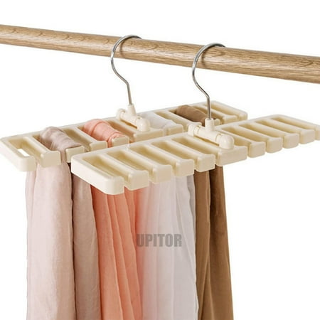 UPITOR 2 PCS Belts Rack Tie Racks Storage Organizer Hanger for Closet tie Racks Hangers Sturdy for Men Women White