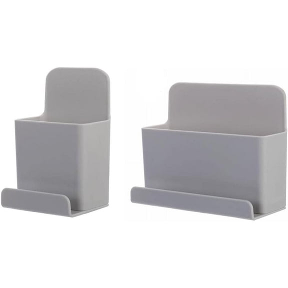UPITOR Hollow Slot Wall Mounted Desktop Organizer, Gray, 2 Pack