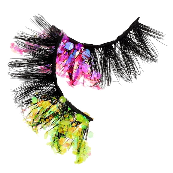 UPKOCH 1 Pair Classic Lash Extensions Glow in the Dark Curved Plastic for Women Party