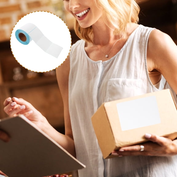 UPKOCH 1 Roll Address Labels Blank Roll White Synthetic Material for Marking Tabs in Home Use