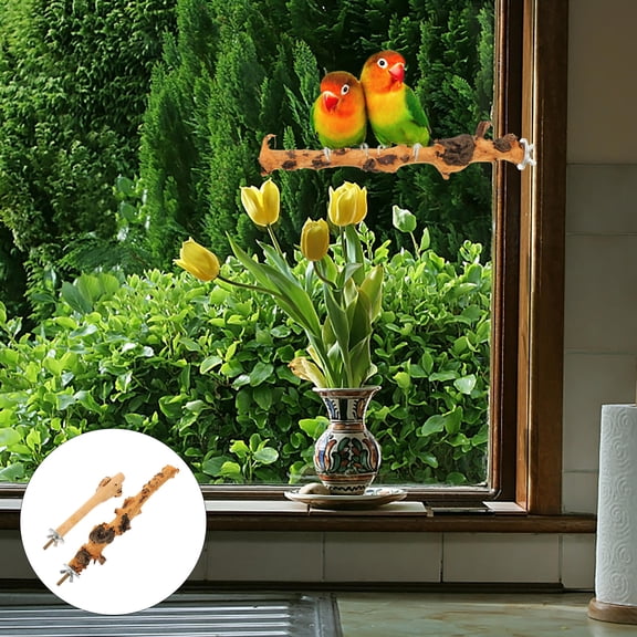 UPKOCH 1 Set Bird Perch Stand for Parrots Durable Wooden Perches Wear Resistant for Cockatiels and Parakeets 2pcs