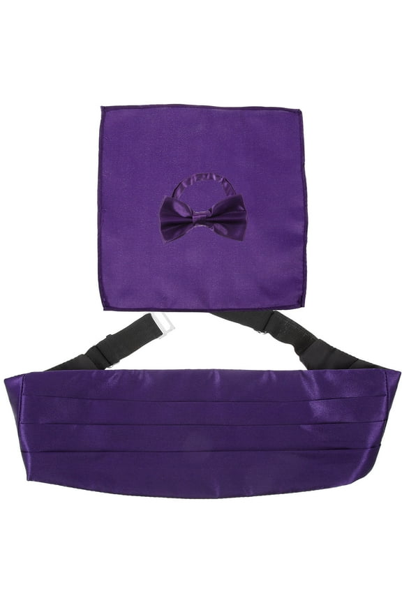 Cummerbund Bow Tie Handkerchief Set 1Set 33.5X5.5X0.2In For Men