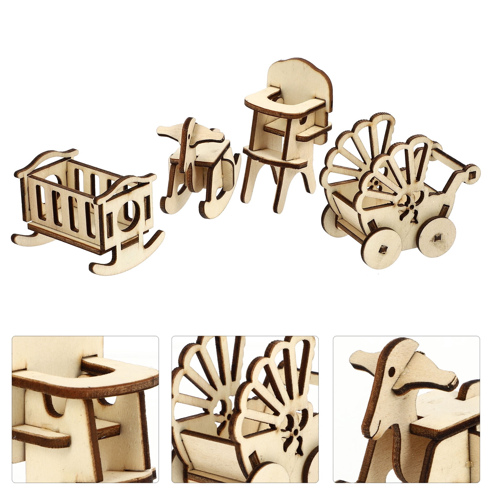 Set 9 Cestini In Miniatura Per Casa Delle Bambole – Accessori Micro Paesaggio In Vimini Scala 1:12
