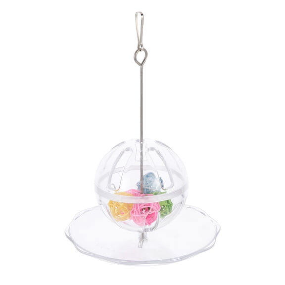 UPKOCH Bird Feeding Tools Foraging Food Ball Transparent Acrylic 1 Set