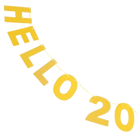 UPKOCH 1 Set Hanging Banner Glitter Powder Photo Prop Festival Decoration Outdoor Use