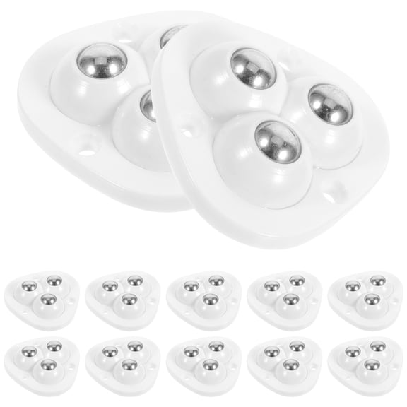 UPKOCH 12Pcs White Small Caster Wheels Adhesive Swivel Wheels for Home Use