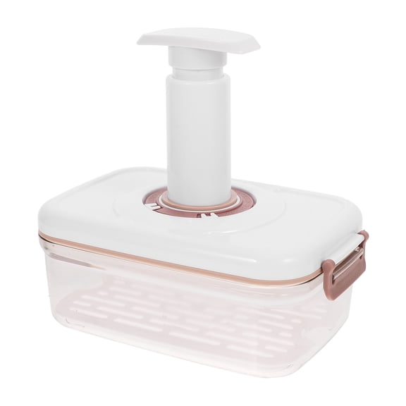 UPKOCH 1 Set Sealing Food Box Plastic White Vacuum Sealing Outdoor Use