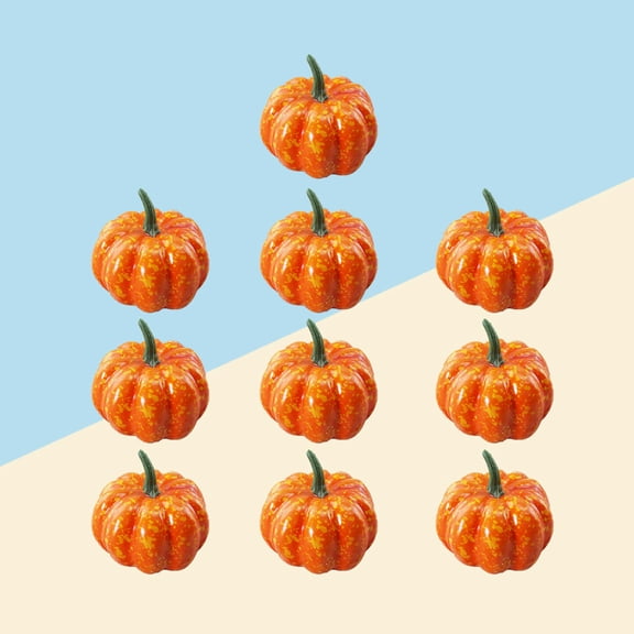 UPKOCH 10 Pcs Miniature Pumpkin Figurines Foam Decoration for Fall Weddings