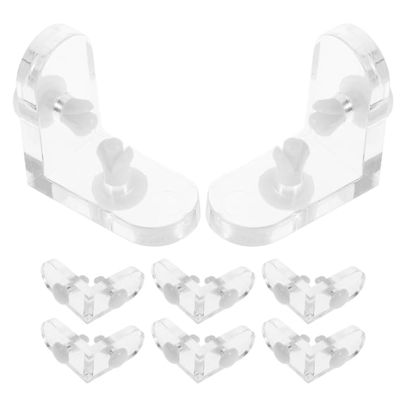 UPKOCH 10 Sets L-Shaped Corner Braces for Storage with Protection Prevention in Acrylic