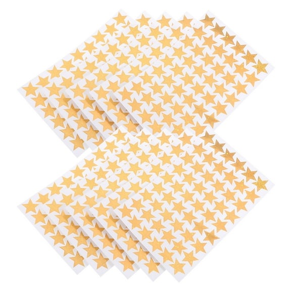 UPKOCH 10 Sheets of DIY Rewards Sticker Golden Paper Organizing for Children