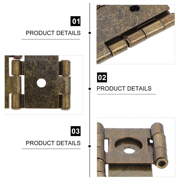 UPKOCH 10Pack Smooth Closing Hinges Iron Green Bronze for Furniture Repairing