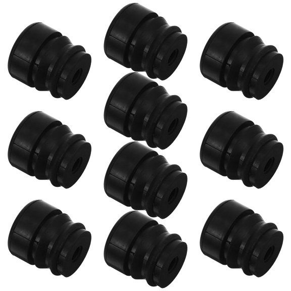 UPKOCH 10Pcs Anti Vibration Damping Handle Buffer for Chainsaw Maintenance Lawn Mowing Black Rubber Annular Shape