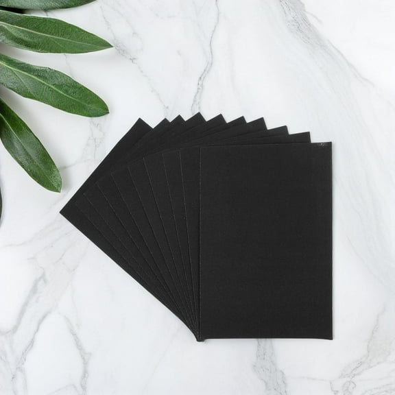 UPKOCH 10Pcs Black Sand Art Paper for Diy Sandpaper and Artistic Projects