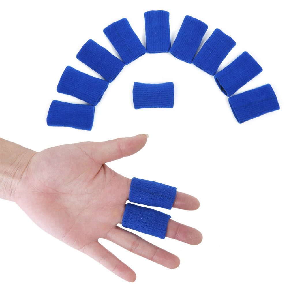 UPKOCH 10Pcs Finger Sleeve Blue Nylon Protector for and Support ...