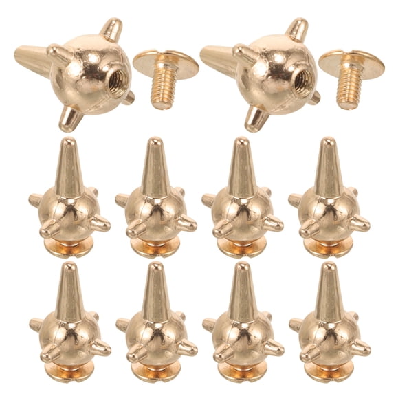 UPKOCH Decorative Rivets Set Metal Golden 10Pcs Retro Decoration