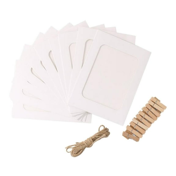 UPKOCH 10Pcs Paper Picture Frame With Retro Design For Wall Hanging