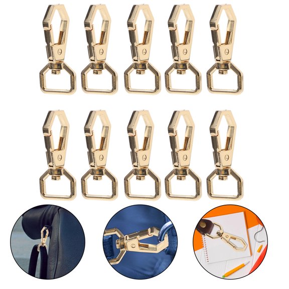 UPKOCH 10pcs Key Management Bag Hook Buckle for Women Daily Use Chic Golden