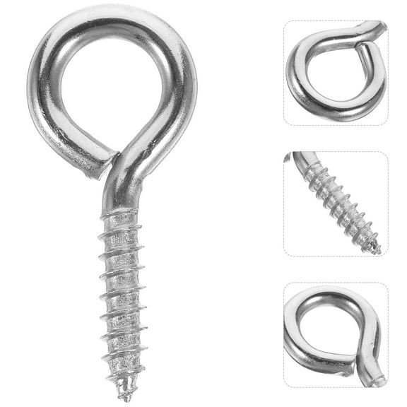 UPKOCH Small Metal Hooks Screw Eye 10Pcs For Use