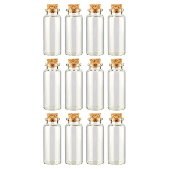 UPKOCH glass mini jars Glass Wish Container Transparent for Artists Home Decoration 12pcs