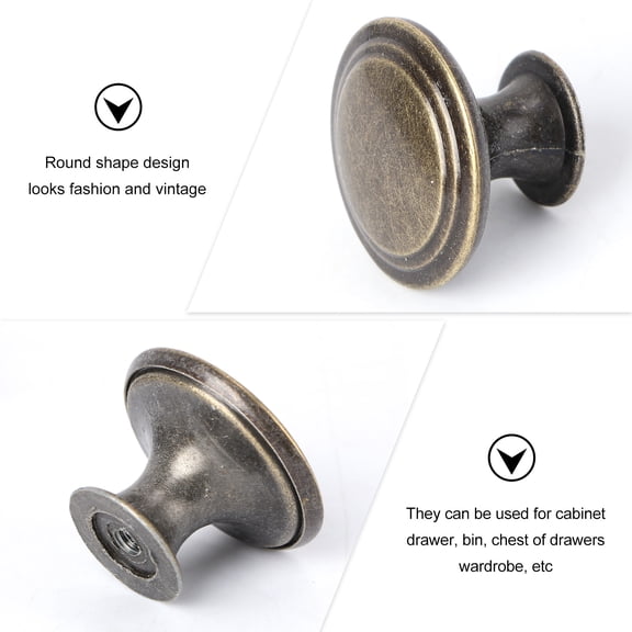 UPKOCH 12Pcs Round Iron Handle for Cupboard and Furniture Doors 2.2x3x3cm