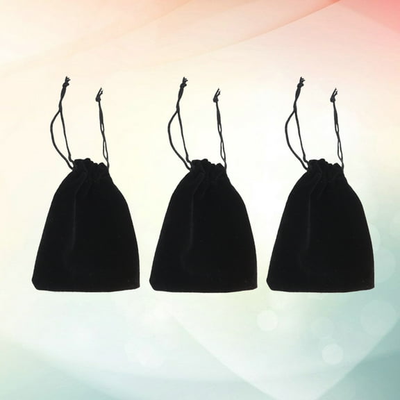 UPKOCH 12Set Elegant Gift Bags for Party Favors with Drawstrings Black Velvet