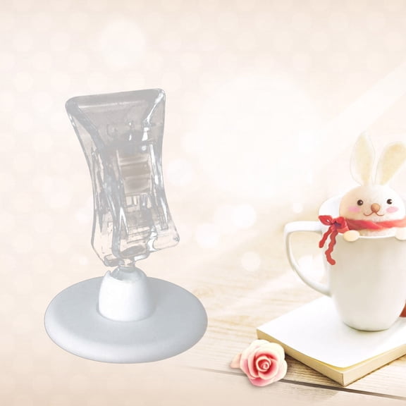 UPKOCH 16 Pcs White ABS Table Memo Clip Holder Photo Note Stand for Weddings and Office Use
