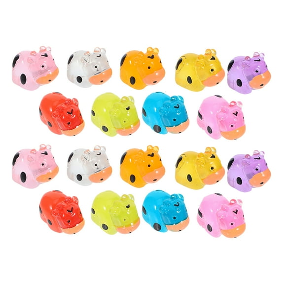 UPKOCH 18pcs Glow-In-The-Dark Resin Mini Animals Tiny Figurines For Home Decor And Bonsai Displays