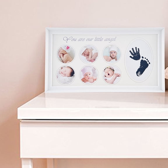 UPKOCH 1PC Hand and Foot Photo Frames in White for Family with Newborns