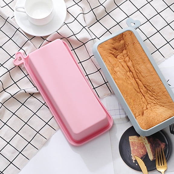 UPKOCH 1Pack Food-grade Silicone Baking Mould Rectangular Toast Pan Pink