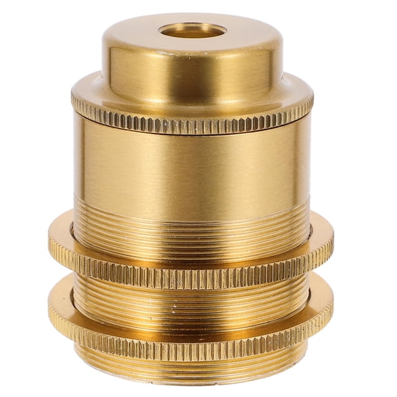 UPKOCH 1Pack Golden Round Aluminium Copper E27 Lamp Base Wear Resistance for Home Decoration