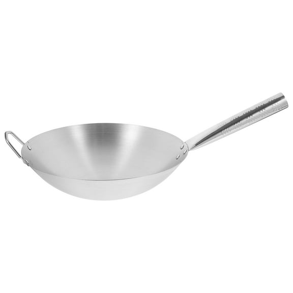 UPKOCH 1Pack Lightweight Frying Pan Non Stick Stainless Steel Suitable for Home Cooking Silver