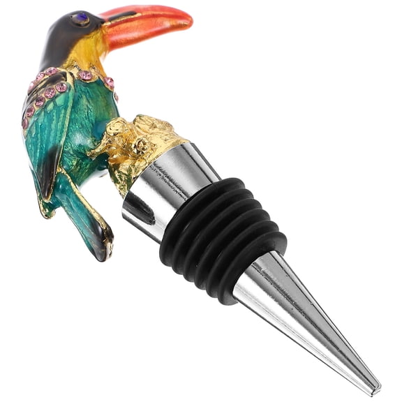 UPKOCH 1Pack Metal Sealing Wine Stopper Bird Shaped Beverage Bottle Covers for Adults