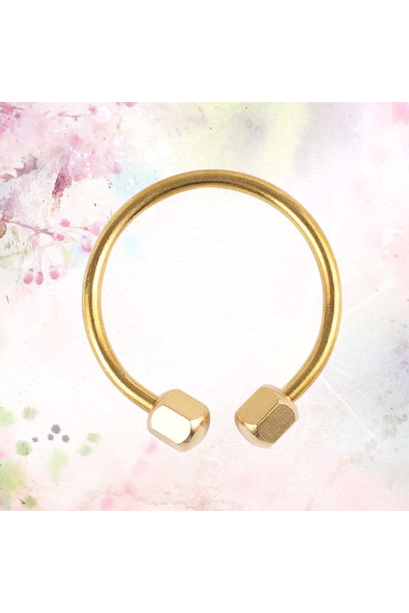 1Pc Pure Brass Keychain Outdoor Simple Golden Key Ring Durable