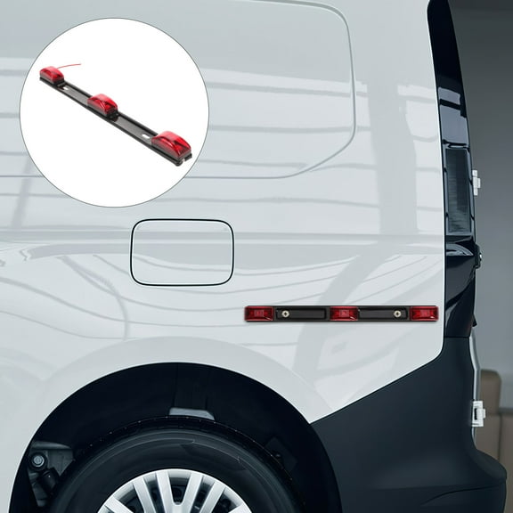 UPKOCH 1Pack Rectangular ABS Iron Rear Brake Turn Signal Lamp for Boat Trailer 3.5x1.2x1.2in