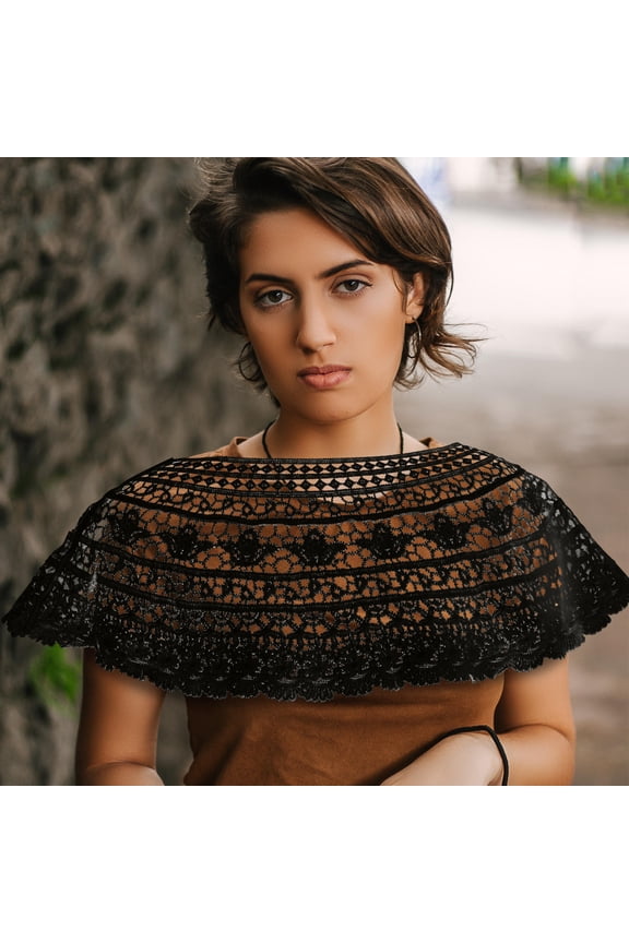 1Pack Wrap Shawl Polyamide Fiber Short Style Air Permeability for Women