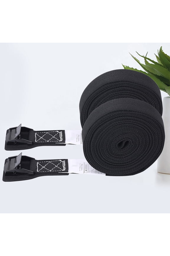 1Pair Binding Belts for Luggage Durable Black Car Roof Rack Tie Down Straps with Quick Fastening