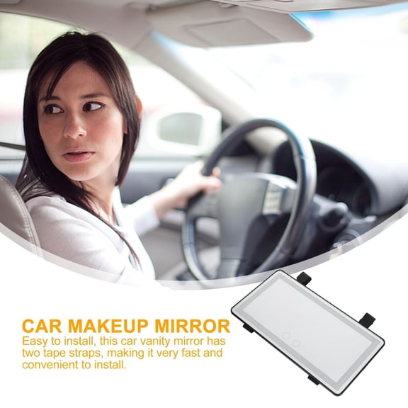 UPKOCH 1Pc Car Visor Mirror with Dimmable Three Color LED Touch Lighting for Cars