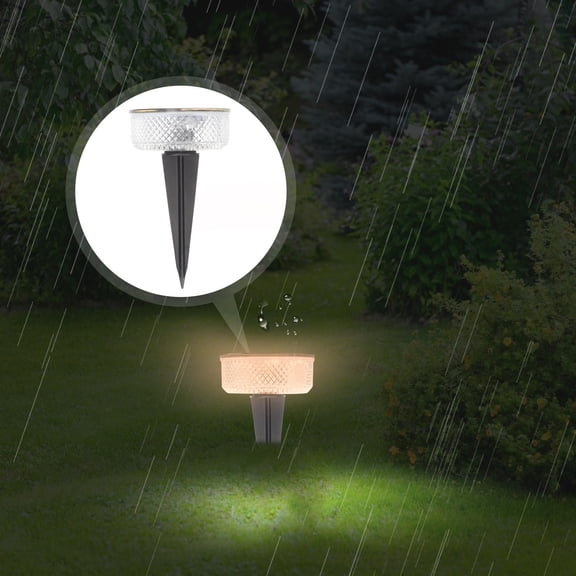 UPKOCH Durable Solar Lights with High Efficient Panel for Yard Garden Path Black Plastic