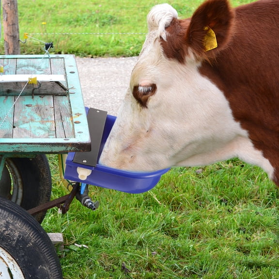 UPKOCH Cattle Drinking Bowl Blue Color Farm Use 1Pcs 10.93x10.61x4.91in