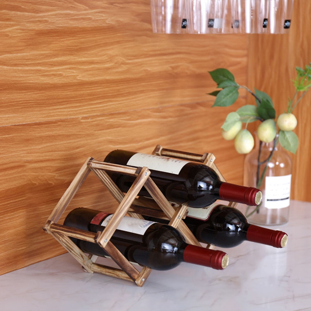 UPKOCH Red Wine Display Rack Wine Storage Rack Brown Wood 1Pcs ...