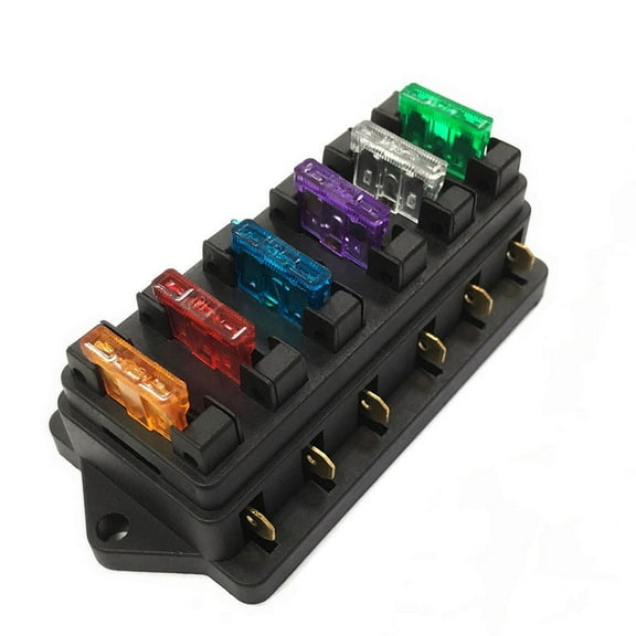 UPKOCH 1Pcs Multi Color PC Material Fuse Distribution Box for Car Accessories and Technicians