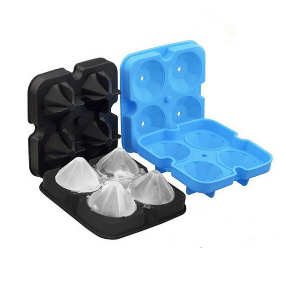 UPKOCH Blue Silicone Ice Cube Mold Non Stick 3D Maker for Chocolate Candy and Soap