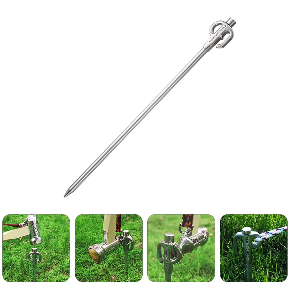 UPKOCH 1Pcs Stainless Steel Tie Out Tent Stake for Dog Leash and Tent