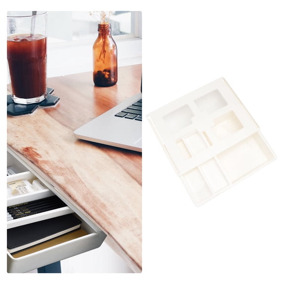UPKOCH 1Pcs Storage for Desk Storage Box White Simple Design Dust-proof for Home Office