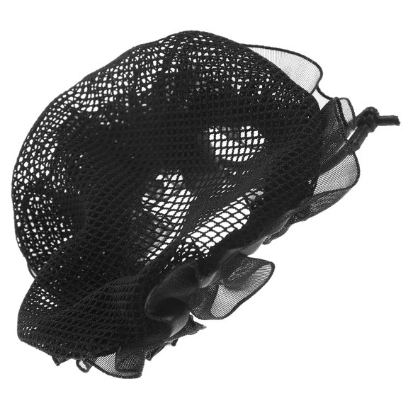 UPKOCH 1Set 3.15X3.15X0.24In Black Hair Bun Cover for Girls Dance Performance